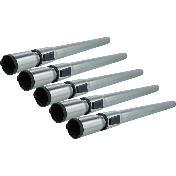 vhbw Teleskop-Staubsaugerrohr für Miele S318I, S321I, S315 I-2, S315I, S318 I-2, 60-100 cm, schwarz/silber, ausziehbar mit Klickmechanismus, 35 mm Anschluss
