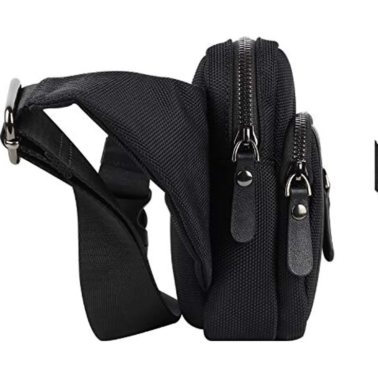 bugatti Nero Gürteltasche, 22 cm schwarz, 100% Polyethylen, kompakt und stilvoll – Bild 2
