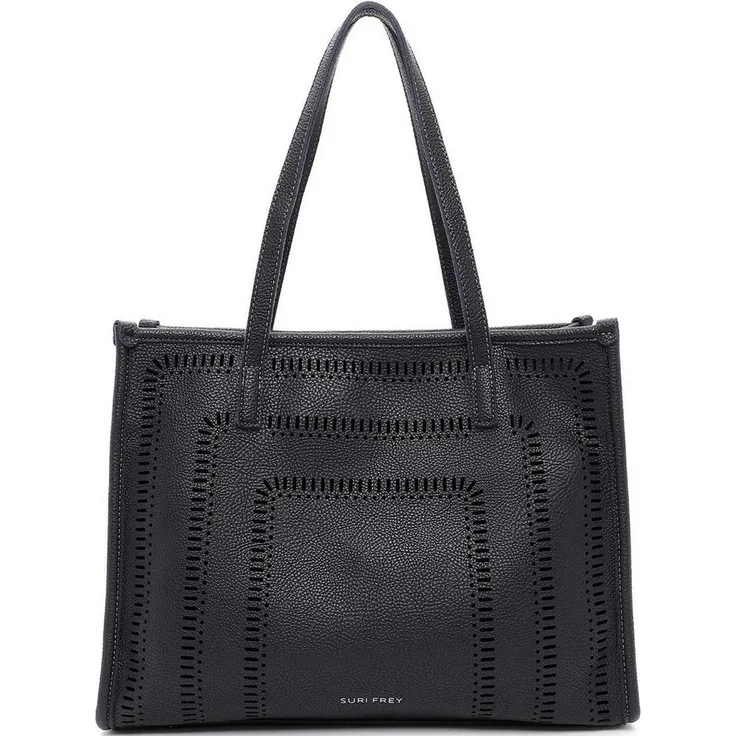 SURI FREY Shopper Maddy, Polyurethan - Praktische Größe, ausreichender Stauraum, einzigartiges Design - schwarz