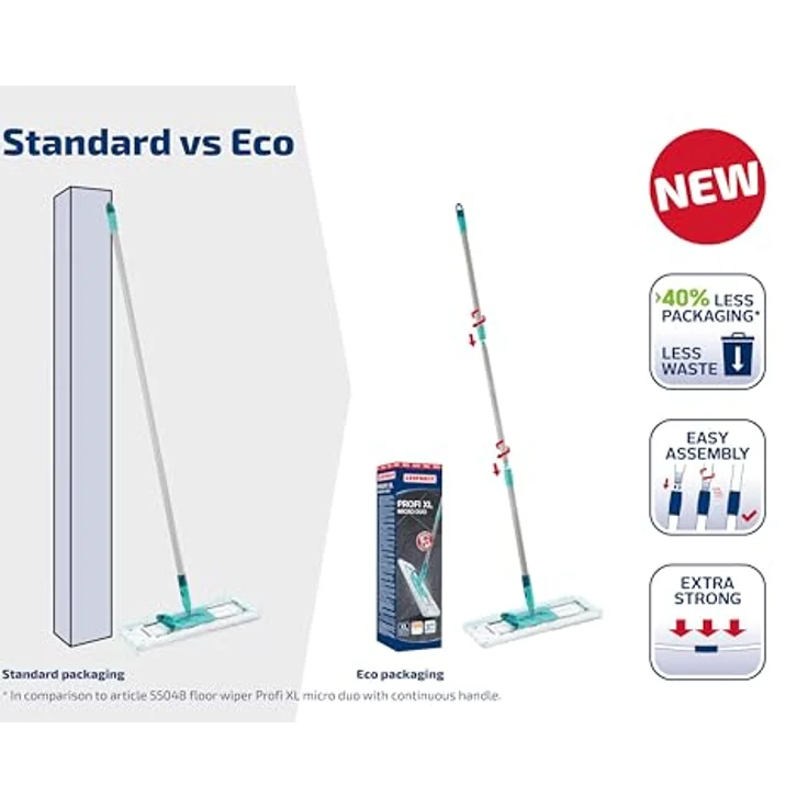 Leifheit Bodenwischer Profi XL micro duo + SUPERDUSTER XL, 42 cm Wischbreite, für Hartböden, wiederverwendbar, mit flexibler 360° Drehung – Bild 9
