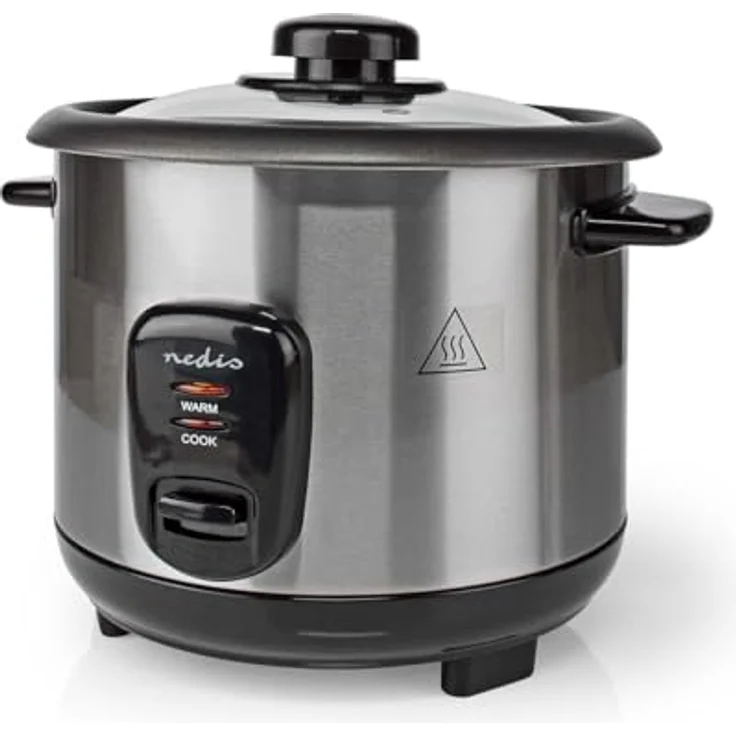 Nedis KARC110AL Reiskocher, 1 l, 400 W, Antihaftbeschichtung, Herausnehmbare Schüssel, Automatische Abschaltung, silber – Bild 5