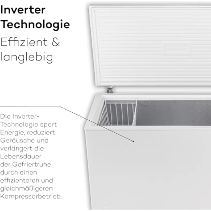 SCHOEPF GT400S Gefriertruhe / 400 Liter / Energieeffizient / Leise / Inverter-Technologie / Weiß – Bild 4