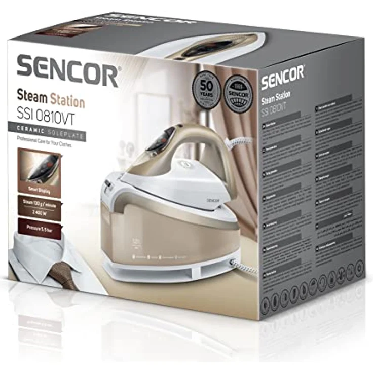 Sencor Dampfbügeleisen mit Heizkessel, Ultraschnell, Anti-Kalk- und Tropf-Technologie, Leistung 2400 W, Fassungsvermögen des Wassertanks von 1,5 l – Bild 5