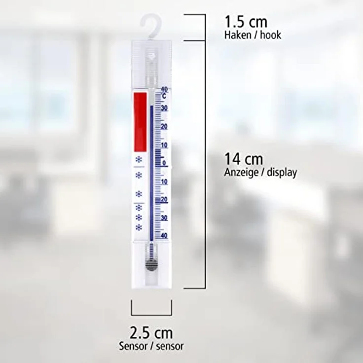 Lantelme 3 Stück Kühlschrankthermometer Set auch für Gefrierschrank Eisschrank geeignet Kühlschrank Thermometer Analog mit Haken + / - 40 °C 4883 – Bild 4
