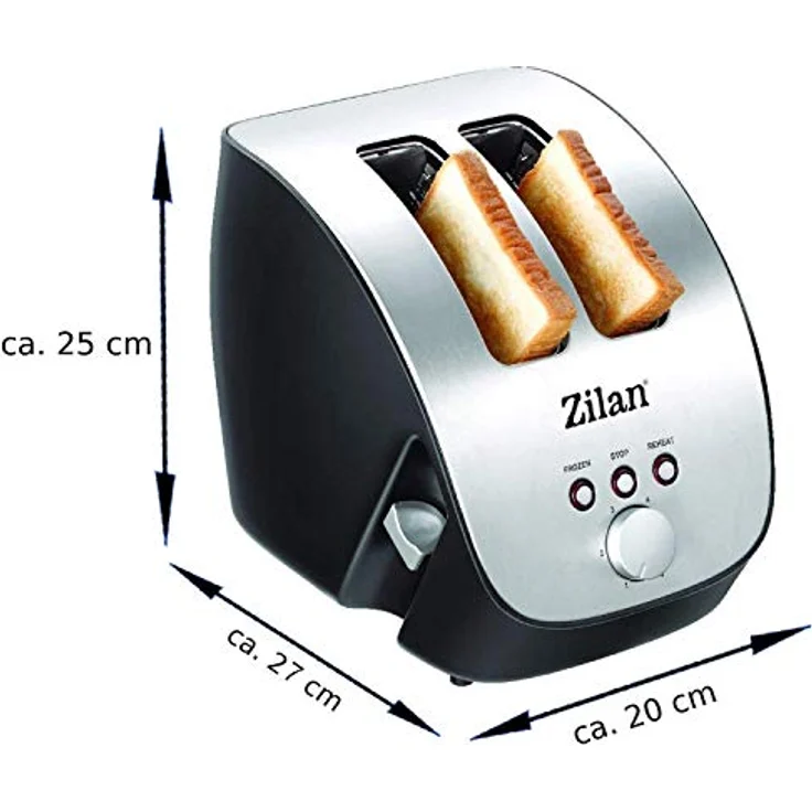 Zilan 2-Scheiben Schräg-Toaster  – Bild 6