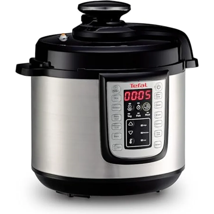 Tefal Multikocher CY505E Fast & Delicious, elektr. Schnellkochtopf mit 1200 W, 6 l Kapazität, 25 Programme, inkl. Rezeptheft – Bild 2