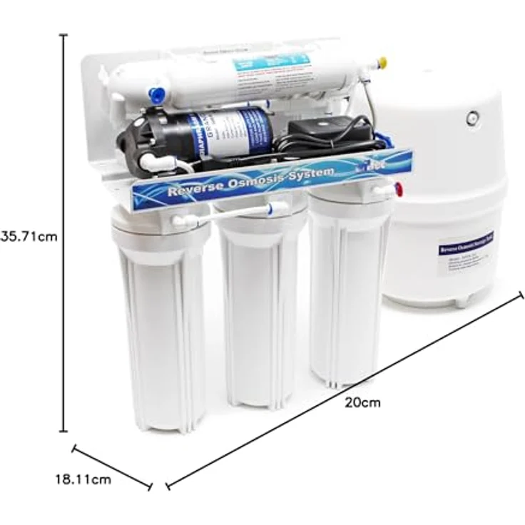 Naturewater 5 Stufen Umkehrosmose RO 180 L-Tag mit Druckerhöhungspumpe und manuellem Ventil – Bild 10