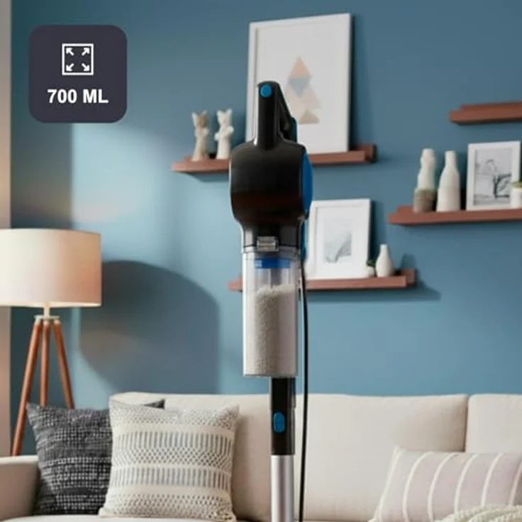 Black+Decker BXVMS602E Bodenstaubsauger, 600 Watt, HEPA-Filter, leichtes Design, Schwarz-Blau – Bild 6