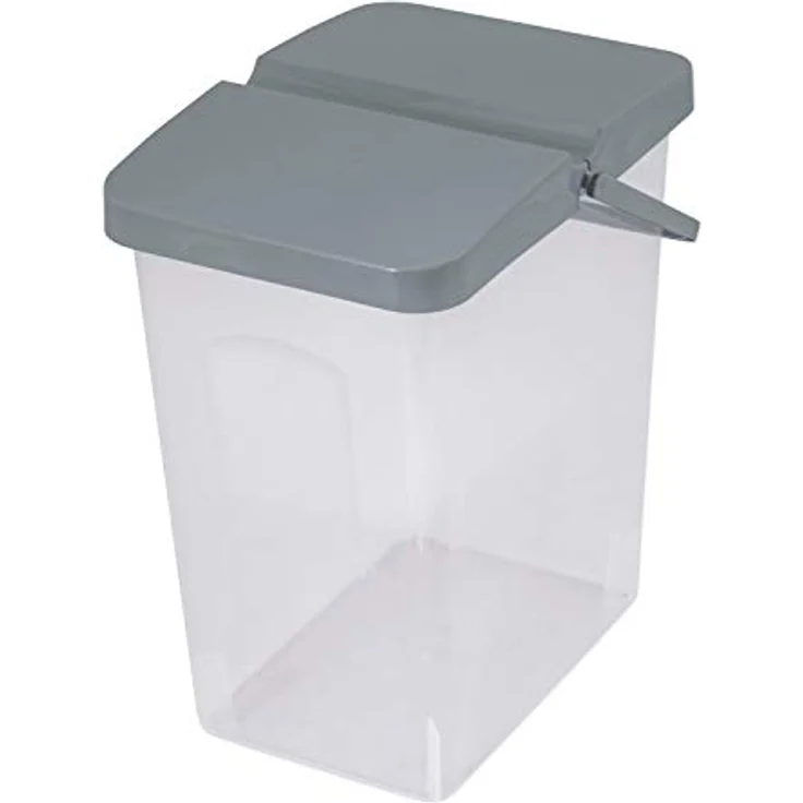 BranQ 10 L Behälter Waschpulver Futterbehalter Unibox mit Deckel Aufbewahrungsbox Bad Küche (Grau) – Bild 1