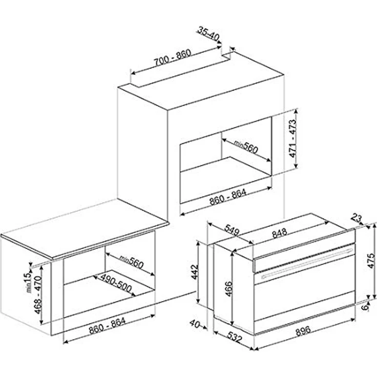Smeg Backofen Classica SFR9300X, Einbau-Elektrobackofen mit 85 Litern Garraum, Edelstahl, Energieeffizienzklasse A+, Selbstreinigungsfunktion, digitale Steuerung bis 280°C – Bild 2