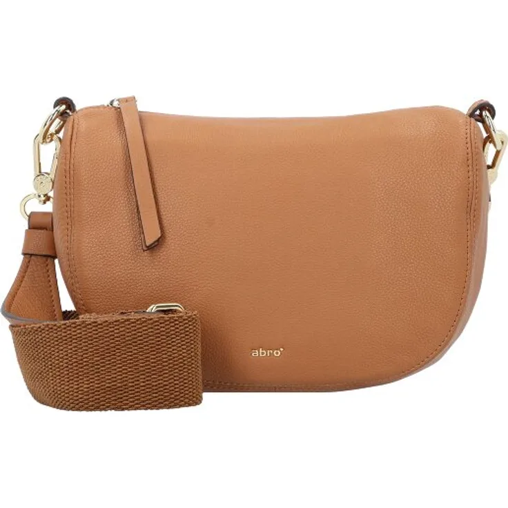 abro Dalia Umhängetasche Leder, 22 cm x 8 cm x 17 cm, braun, 100% Leder