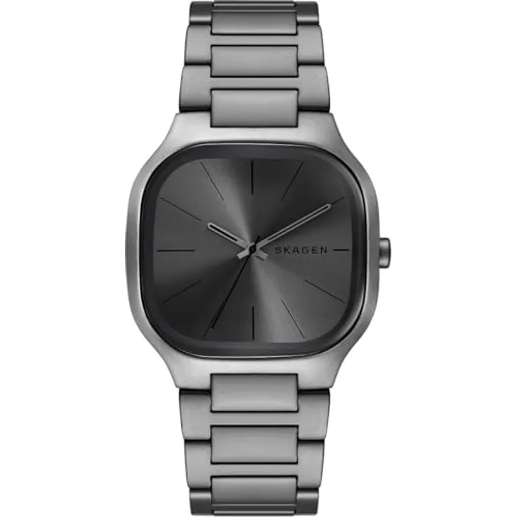 Skagen Herren Analog Quarz Uhr mit Edelstahl Armband SKW6936, grau