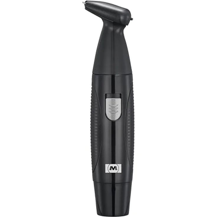 Melissa 16670094 Nasenhaartrimmer-Set, 3 austauschbare Köpfe, rostfreie Stahlklingen, batteriebetrieben, schwarz – Bild 3