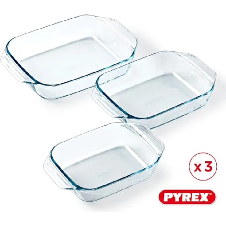 auflaufformen-Set Glas transparent 3 Stück – Bild 3