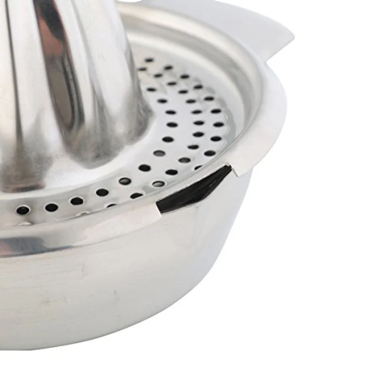 axentia Zitruspresse in Silber, Saftpresse manuell bedienbar, Limettenpresse aus hochwertigem Edelstahl, rostfreie Fruchtpresse mit Auffangbehälter – Bild 6