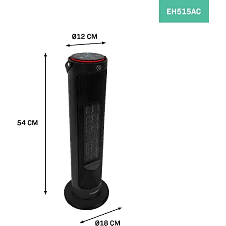 VONROC Turmheizlüfter 2000W mit ECO-Modus und Keramikheiztechnik für Räume bis 20 m² – Bild 5