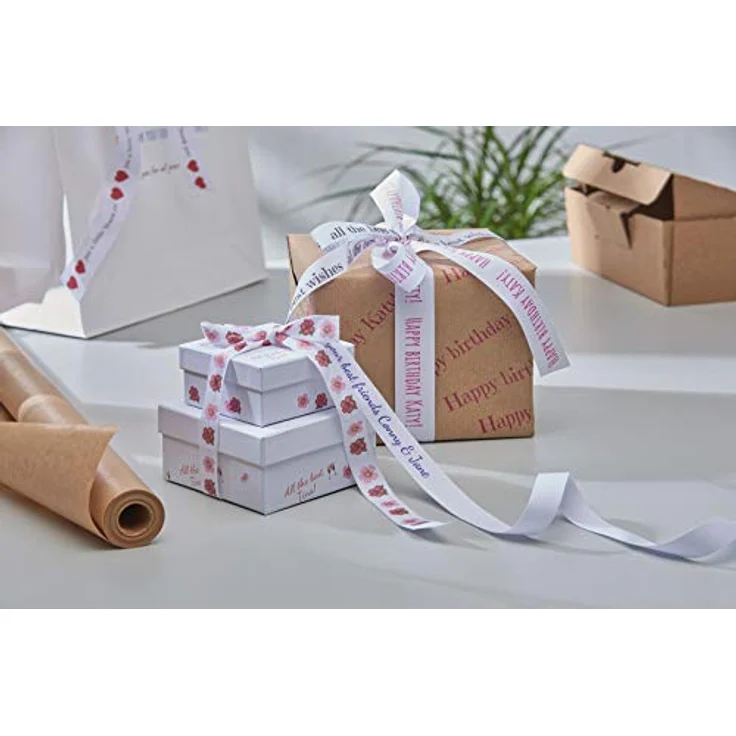 COLOP e-mark Baumwollband weiß Geschenkband 25 mm x 25 m zur Bedruckung mit allen e-mark Modellen – Bild 2