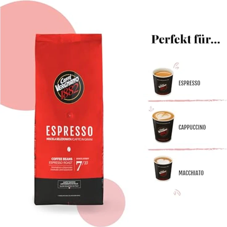 Caffè Vergnano 1882 Espresso ganze Bohne 1000g – Bild 5