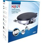 SHOV FLADENBÄCKER SAC CREPE YUFKA KATMER GRILL, 2300 Watt, Edelstahl, 50 cm, Antihaftbeschichtung