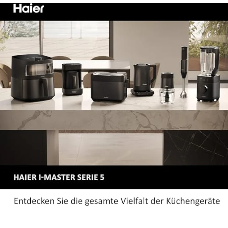 Haier I-Master 5 Serie Immersionsmixer, Stabmixer mit 3 scharfen Klingen, 2 Rührbesen und Zerkleinerer, Schwarz – Bild 12
