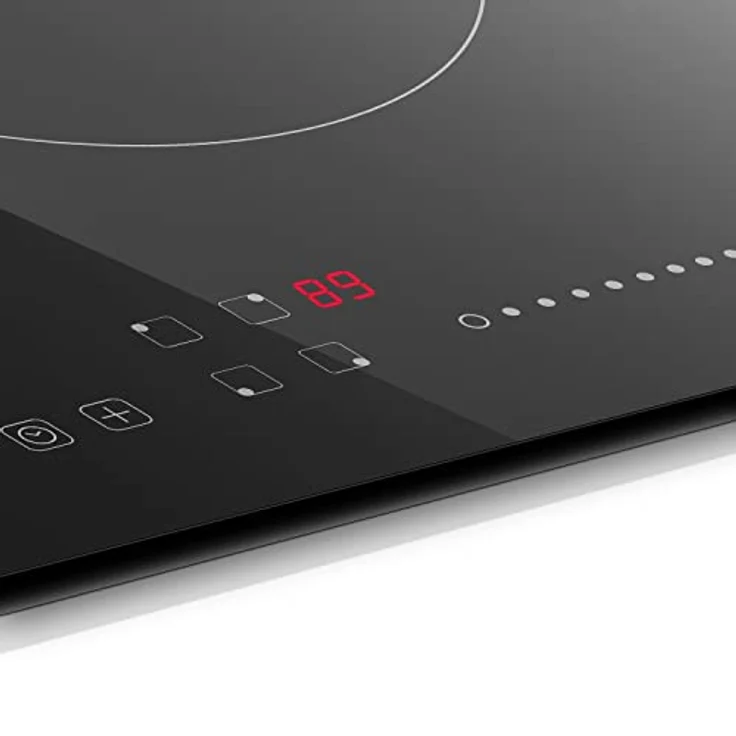 Midea KF500IX autarkes Kochfeld 4 Zonen / 60 cm/Touch Slider, Restwärmeanzeige, individueller Timer, flaches Rahmendesign/schwarz/Kindersicherung, Dualring – Bild 2