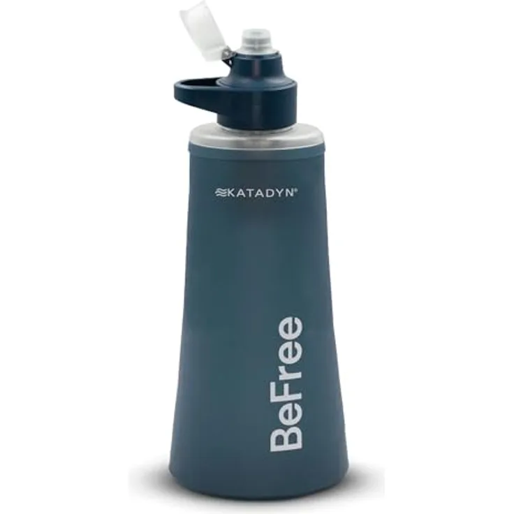 Katadyn BeFree Filter AC, Wasserfilter-Trinkflasche mit integriertem Filter, 1 L, leicht und handlich, transparent