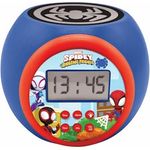 Lexibook Spidey & His Amazing Friends, Projektionswecker mit Snooze-Funktion und Nachtlicht, LCD-Display, batteriebetrieben, blau, RL977SP1