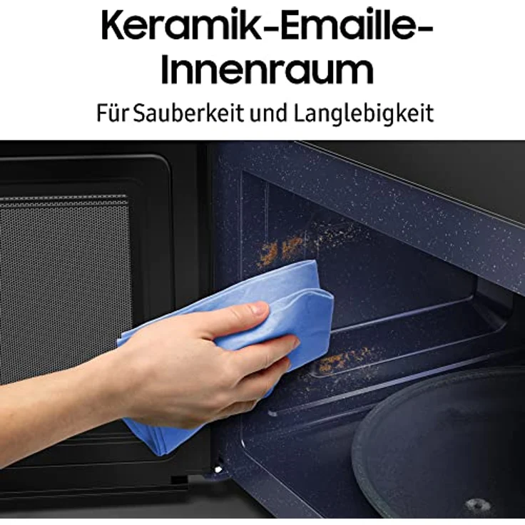 Samsung MG23K3614AW-EG Mikrowelle mit Grill, 23 Liter Garraum, 800 Watt, Keramik Innenraum, Standgerät – Bild 4