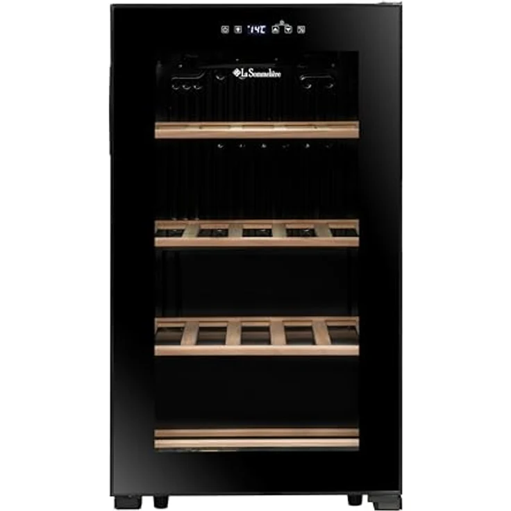 La Sommeliere Weinkühlschrank LS36BLACK, 36 Flaschen, Temperier-Servier-Weinschrank, Glastür aus UV-undurchlässigem Glas, 5°C bis 20°C, freistehend – Bild 3