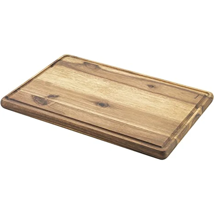 METALTEX 561308000 Schneidebrett 39 x 26 x 2 cm mit Saftrille aus Akazienholz/Schneidbrett – Bild 1