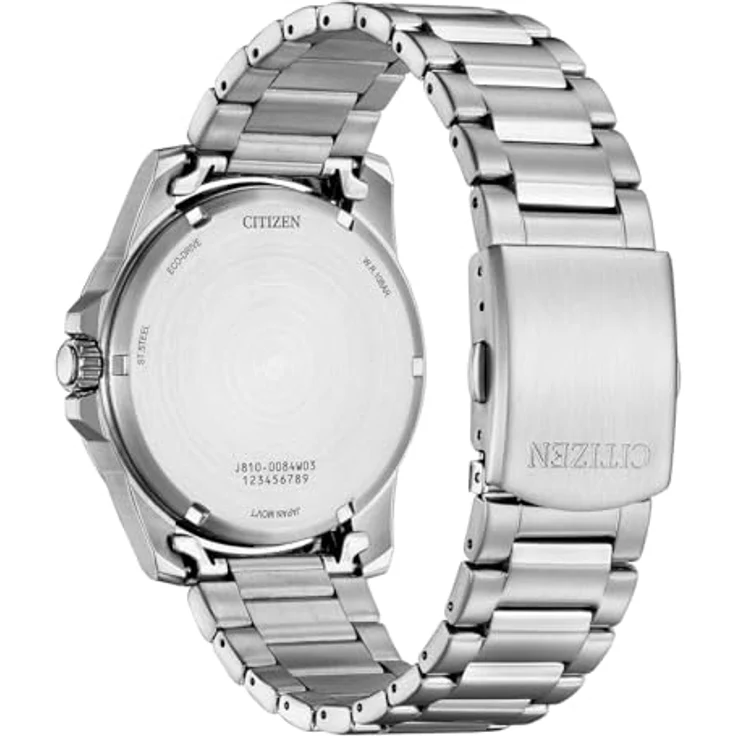 Citizen Herrenuhr Eco-Drive Solar mit Edelstahl Gliederband Silberfarben/Gelb AW1816-89X – Bild 3
