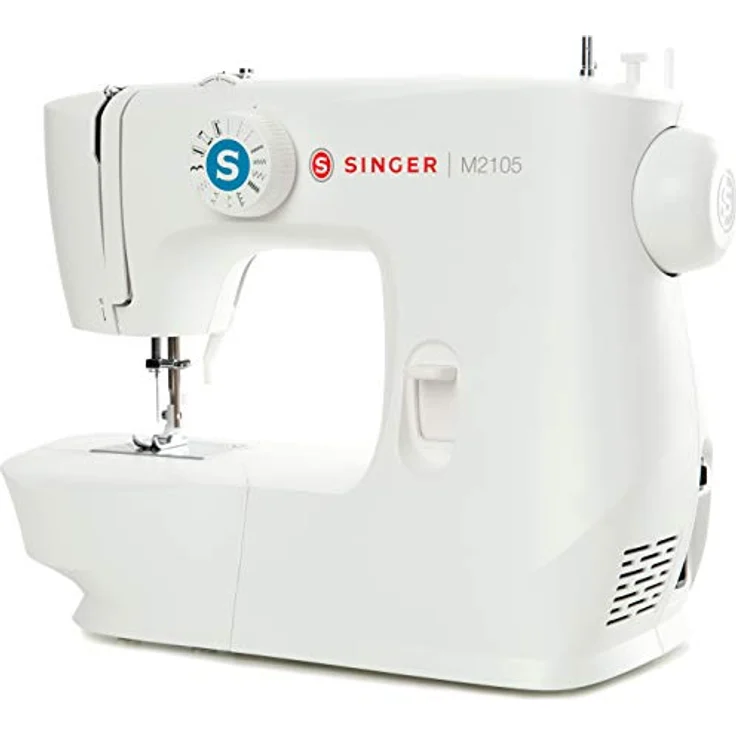VSM Singer M 2105 Metallgehäuse 8 Stiche Knopfloch Leichtgewicht Nähmaschine, weiß – Bild 2