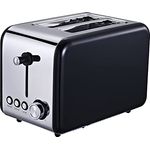 MICHELINO 2-Scheiben Toaster Toastautomat mit Brötchenaufsatz (schwarz)