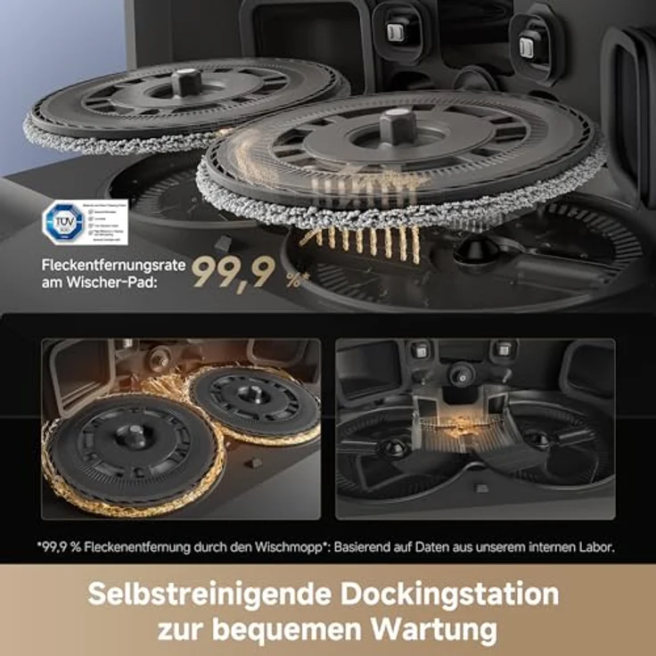 Dreame L40s Pro Ultra, Saugroboter mit Wischfunktion, 600 W, 19.000 Pa Saugkraft, Hindernisüberwindung bis 4 cm, KI-gesteuerte Kamera – Bild 9