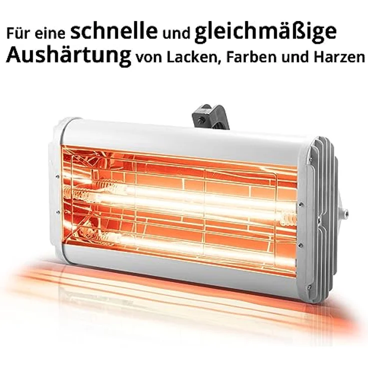 STAHLWERK Infrarot Lacktrockner IL-1200 ST, 1.200 Watt mit Stativ für schnelles Trocknen von Lacken und Farben – Bild 2
