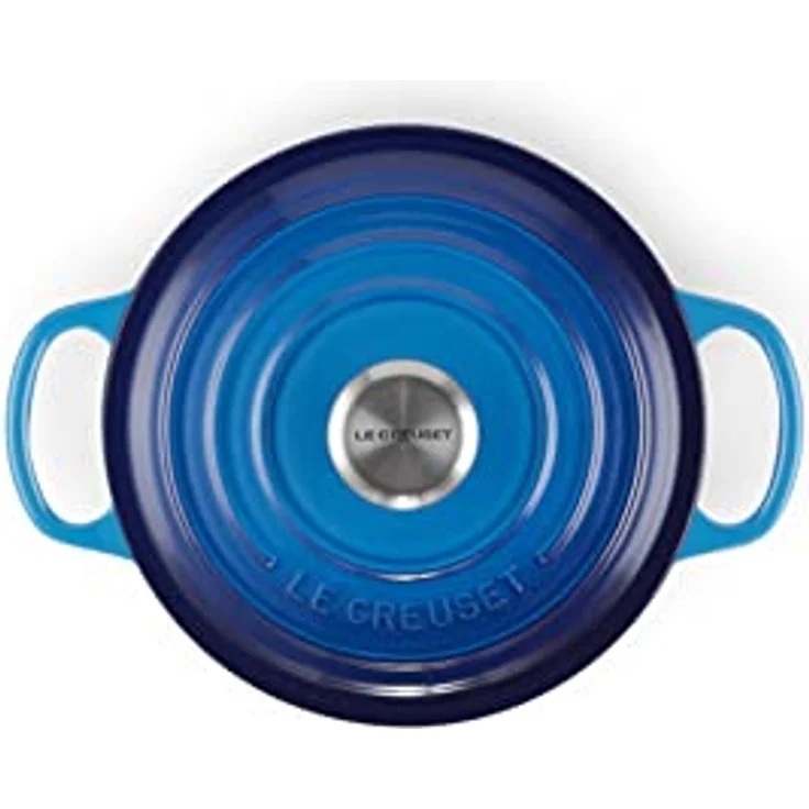 Le Creuset Signature Gusseisen-Bräter mit Deckel, Ø 18 cm, Rund, Für alle Herdarten und Induktion geeignet, Volumen: 1,8 l, 2,572 kg, Azure, 21177182202430, 21177182202430 – Bild 4