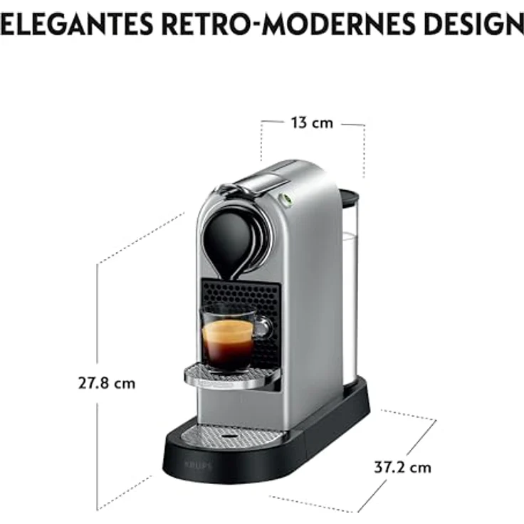 Krups Nespresso XN741B Kaffeemaschine Freistehende Espressomaschine Silber 1 Tassen – Bild 4