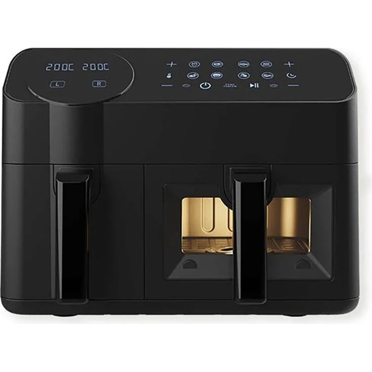 Maestro MR-760, Heißluftfritteuse mit 3.5L+6L Volumen, 2400 Watt, Schwarz