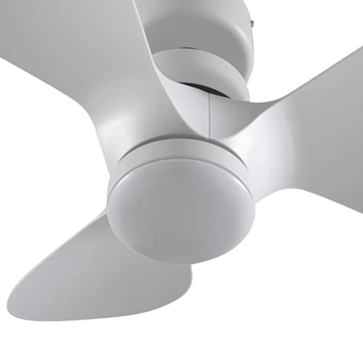 Lindby Deckenventilator mit Lampe "Enon", dimmbar, Metall, mit Fernbedienung, weiß, für Wohnzimmer & Esszimmer – Bild 6