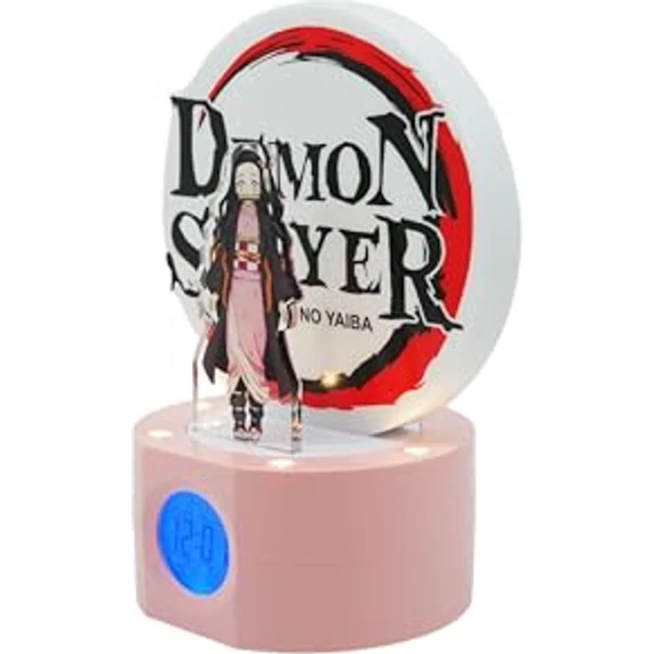 Teknofun DEMON SLAYER Nezuko Wecker, LED Lichtwecker mit digitaler Anzeige, 22 cm, kabellos, Alarmeinstellung – Bild 3