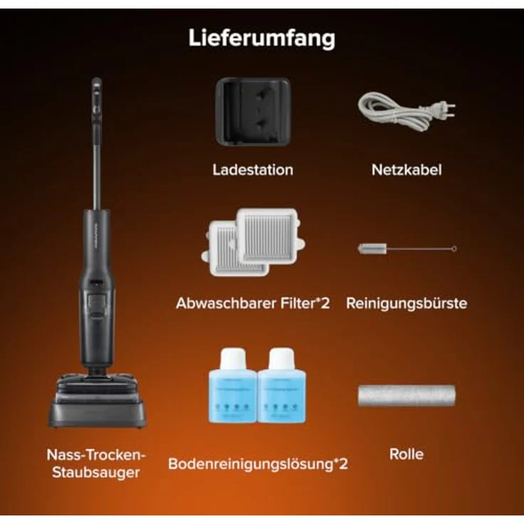 Roborock F25 Steam Set, Nass Trockensauger mit 25.000 Pa Saugkraft, 180 °C Dampfmopp und Hochtemperatur-Selbstreinigung – Bild 11