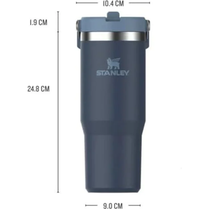 STANLEY Ice Flow Go Trinkhalmbecher, 870 ml Fassungsvermögen, Marineblau - Doppelwandige Vakuumisolierung, Auslaufsicher, Integrierter Griff – Bild 5