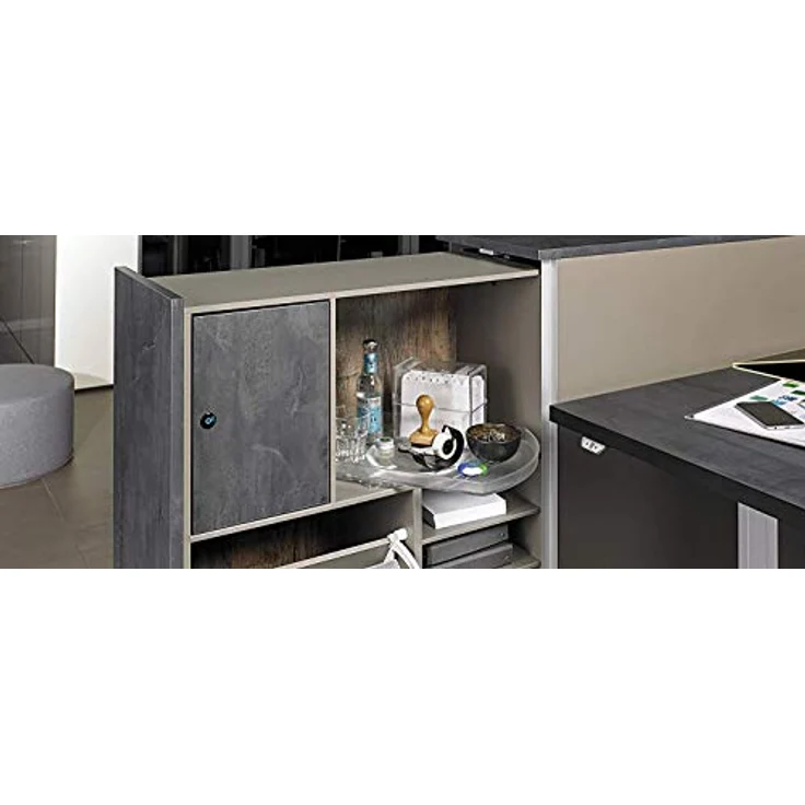 Hettich ComfortSpin Drehteller, 360° drehbar, lebensmittelechter Kunststoff, für Kühlschrank und Schrank, 42,5 x 28,5 cm, max. 8 kg Belastbarkeit – Bild 4