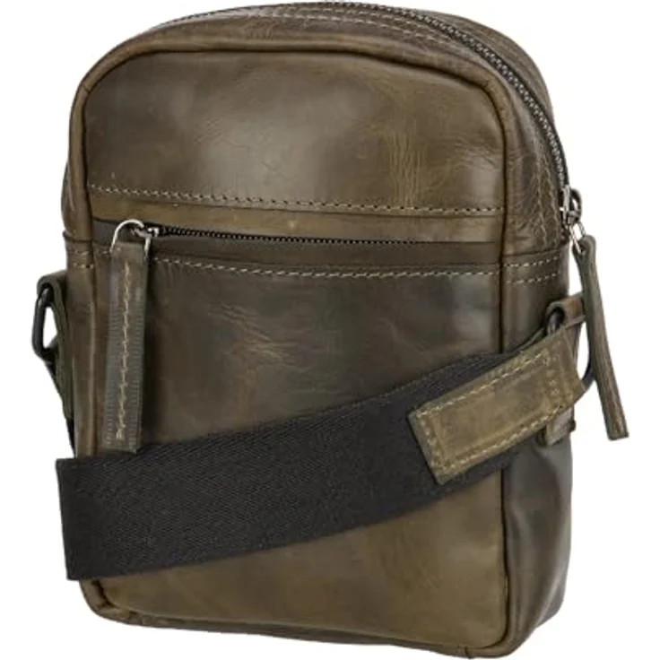 Greenburry Newport Mini Bag, Umhängetasche aus 100% Leder, 18 cm, grün – Bild 2