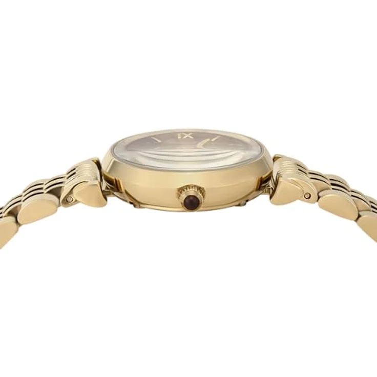 Emporio Armani Quarzuhr AR11703, Damenuhr mit Tigeraugezifferblatt, goldfarbenes Edelstahlarmband, analog – Bild 5