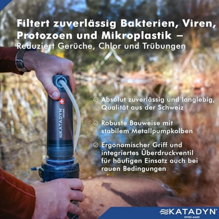 Katadyn Explorer Pro Wasserfilter 8021292, 3-Stufen-Filtration mit Keramik-, Aktivkohle- und Virusmembran, mobiler Purifier für extreme Umgebungen – Bild 11