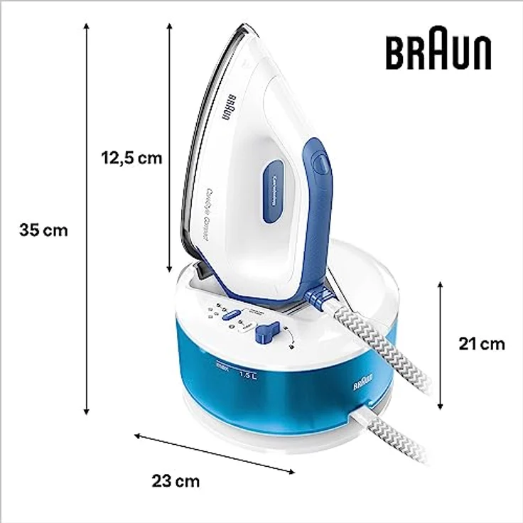 Braun CareStyle Compact IS 2143 Dampfbügelstation, 2400 W, 6 bar, Dampfstoß 400 g/min, 1,5 l Wassertank, FreeGlide 3D Bügelsohle – Bild 3