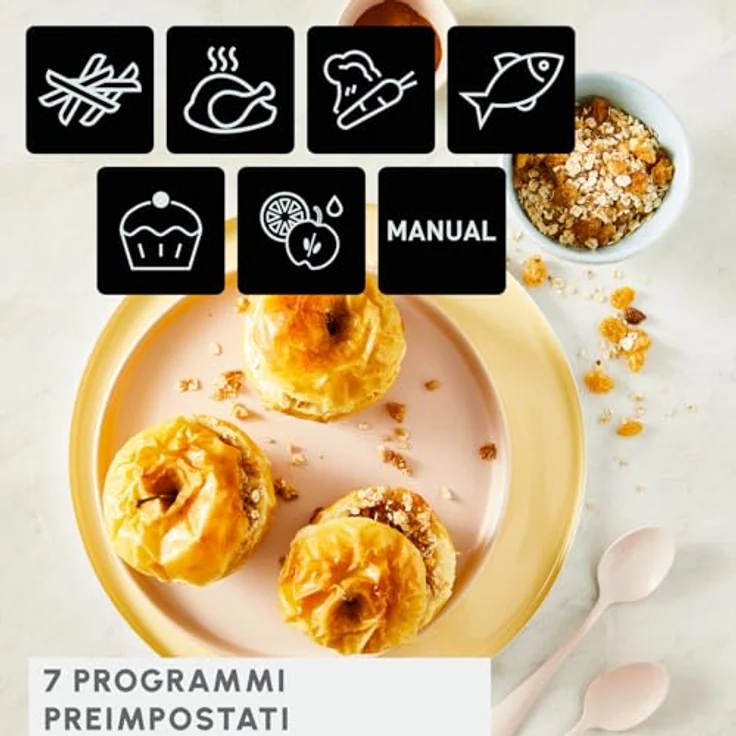 Moulinex Dual Easy Fry 8,3 L - Dual Air Fritteuse, Energieeinsparung bis zu 70%, 5,2 l und 3,1 l Fassungsvermögen, 7 Programme, knusprige Ergebnisse, digitales Rezeptbuch – Bild 4