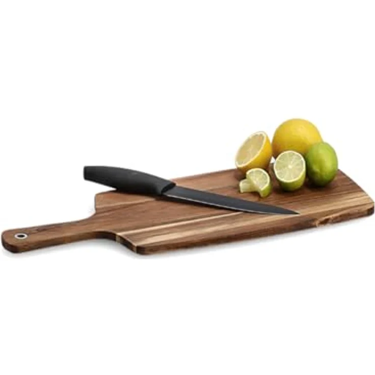 Zeller 25552 Schneidebrett mit Griff, Akazie, 52 x 20,5 x 1,2 cm – Bild 5