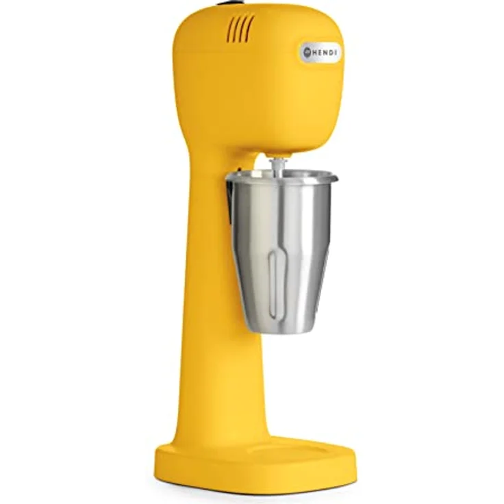 HENDI Milkshake Mixer, BPA-frei, Design by Bronwasser, Gelb, 230V/400W, 2 Geschwindigkeitsstufen, Edelstahl-Rührbecher 0,5L – Bild 2